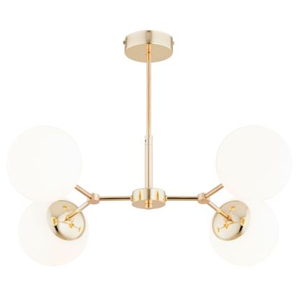 Hanglamp aan een paal FOTON  4xE14/40W/230V goud/wit