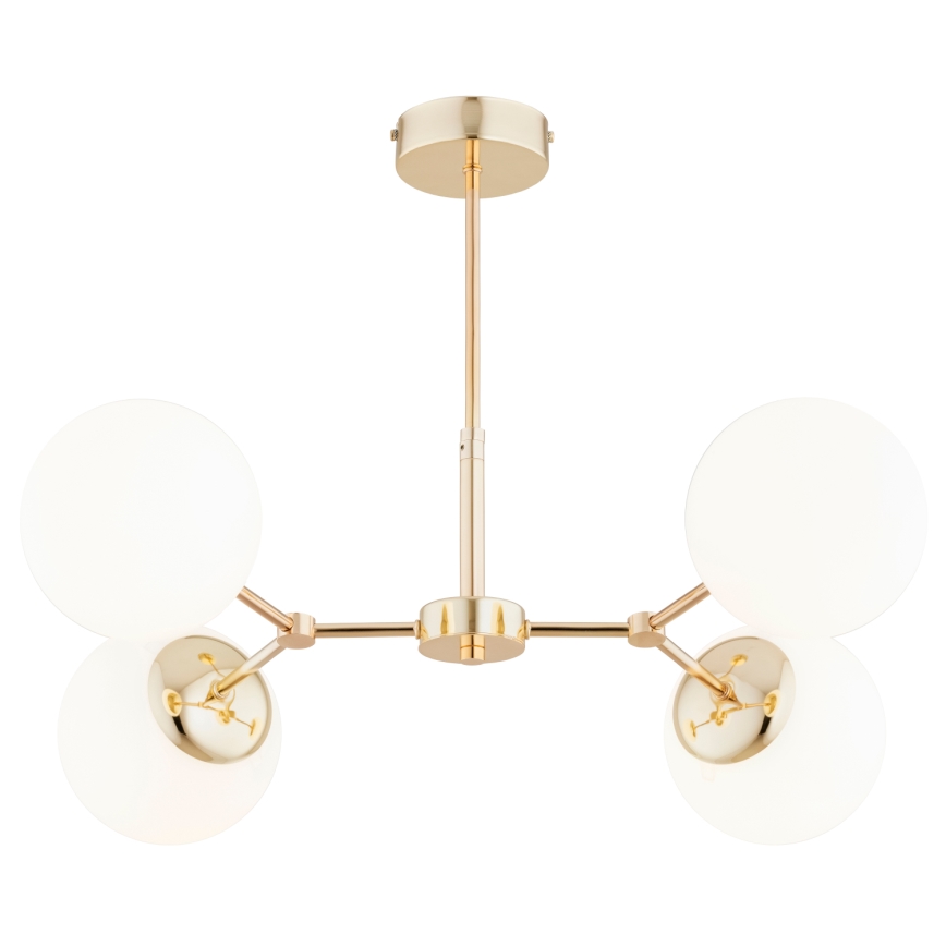 Hanglamp aan een paal FOTON  4xE14/40W/230V goud/wit