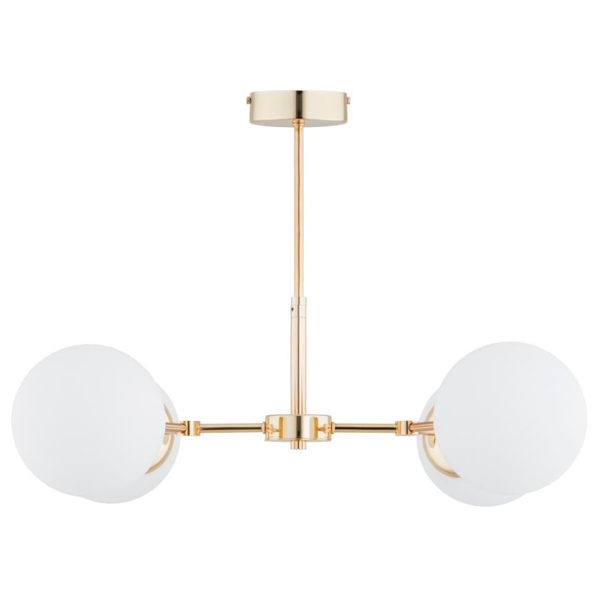Hanglamp aan een paal FOTON  4xE14/40W/230V goud/wit