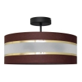 Hanglamp aan een paal HELEN 3xE27/15W/230V bruin/zwart/goud