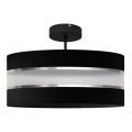 Hanglamp aan een paal HELEN 3xE27/15W/230V zwart/glanzend chroom