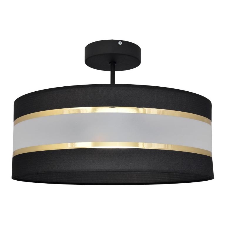 Hanglamp aan een paal HELEN 3xE27/15W/230V zwart/goud