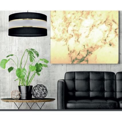 Hanglamp aan een paal HELEN 3xE27/15W/230V zwart/goud