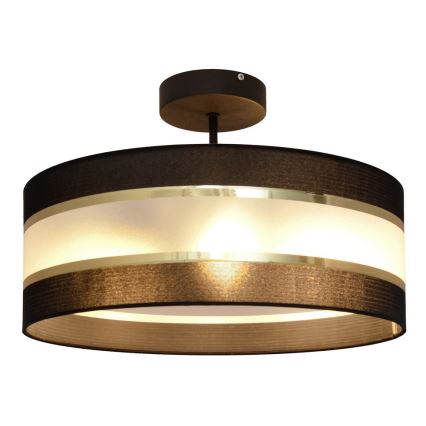 Hanglamp aan een paal HELEN 3xE27/15W/230V zwart/goud