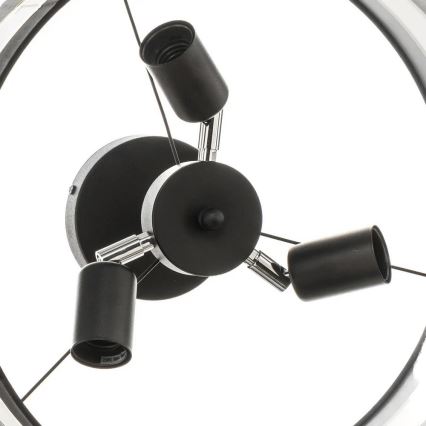 Hanglamp aan een paal HELEN 3xE27/15W/230V zwart/goud