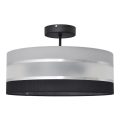 Hanglamp aan een paal HELEN 3xE27/15W/230V zwart/grijs/glanzend chroom
