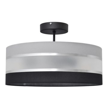 Hanglamp aan een paal HELEN 3xE27/15W/230V zwart/grijs/glanzend chroom