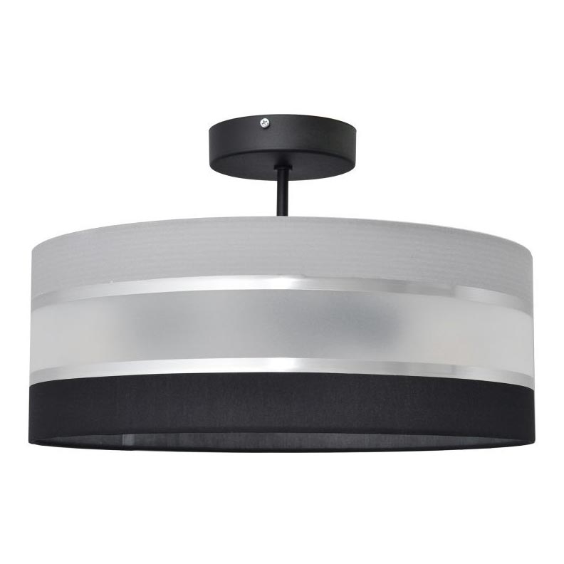 Hanglamp aan een paal HELEN 3xE27/15W/230V zwart/grijs/glanzend chroom