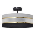 Hanglamp aan een paal HELEN 3xE27/15W/230V zwart/grijs/goud