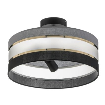 Hanglamp aan een paal HELEN 3xE27/15W/230V zwart/grijs/goud