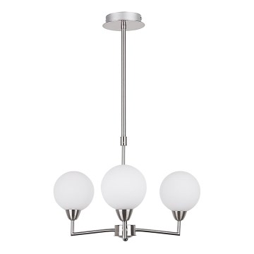 Hanglamp aan een paal LOGOS 3xG9/25W/230V mat chroom