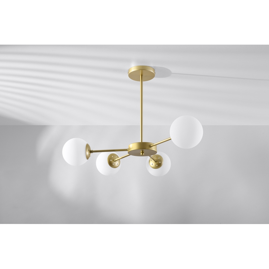 Hanglamp aan een paal MATI 4xG9/20W/230V goud