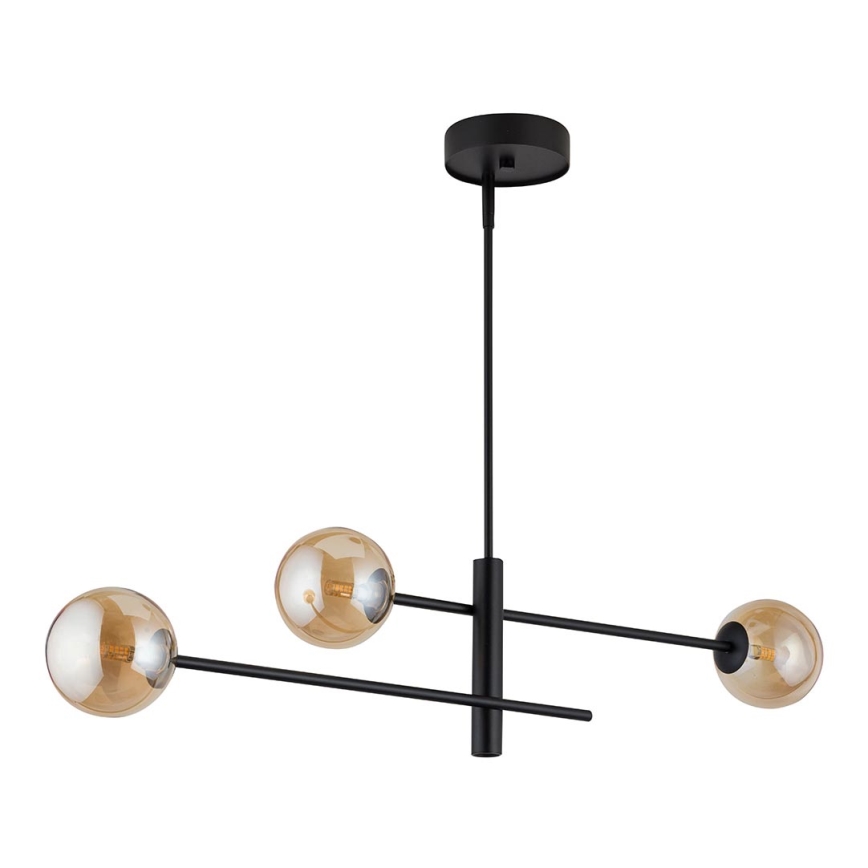 Hanglamp aan een paal ORO 3xG9/12W/230V zwart/goud