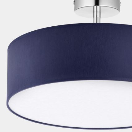 Hanglamp aan een paal RONDO 4xE27/15W/230V d. 40 cm blauw