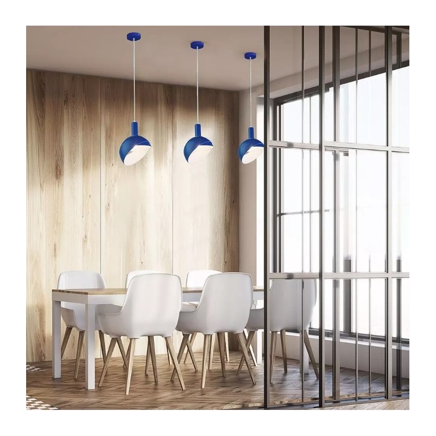 Hanglamp aan een touwtje 1xE14/60W/230V blauw