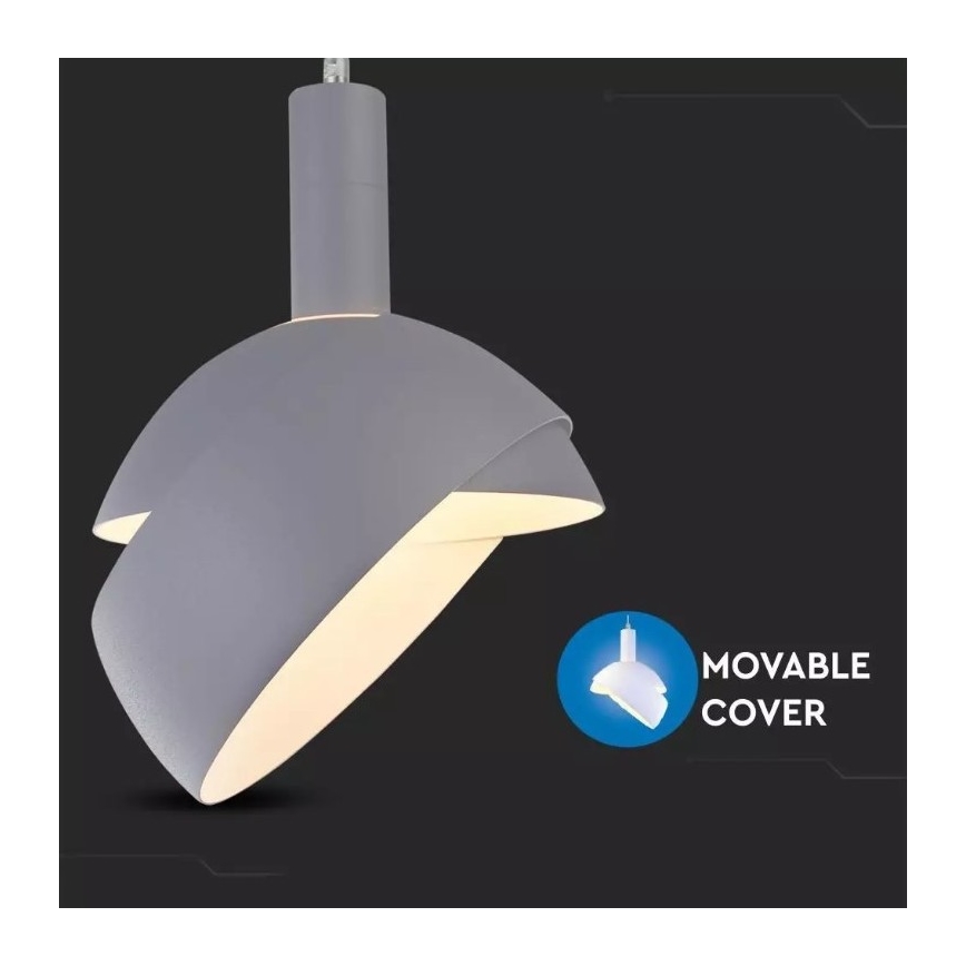 Hanglamp aan een touwtje 1xE14/60W/230V grijs