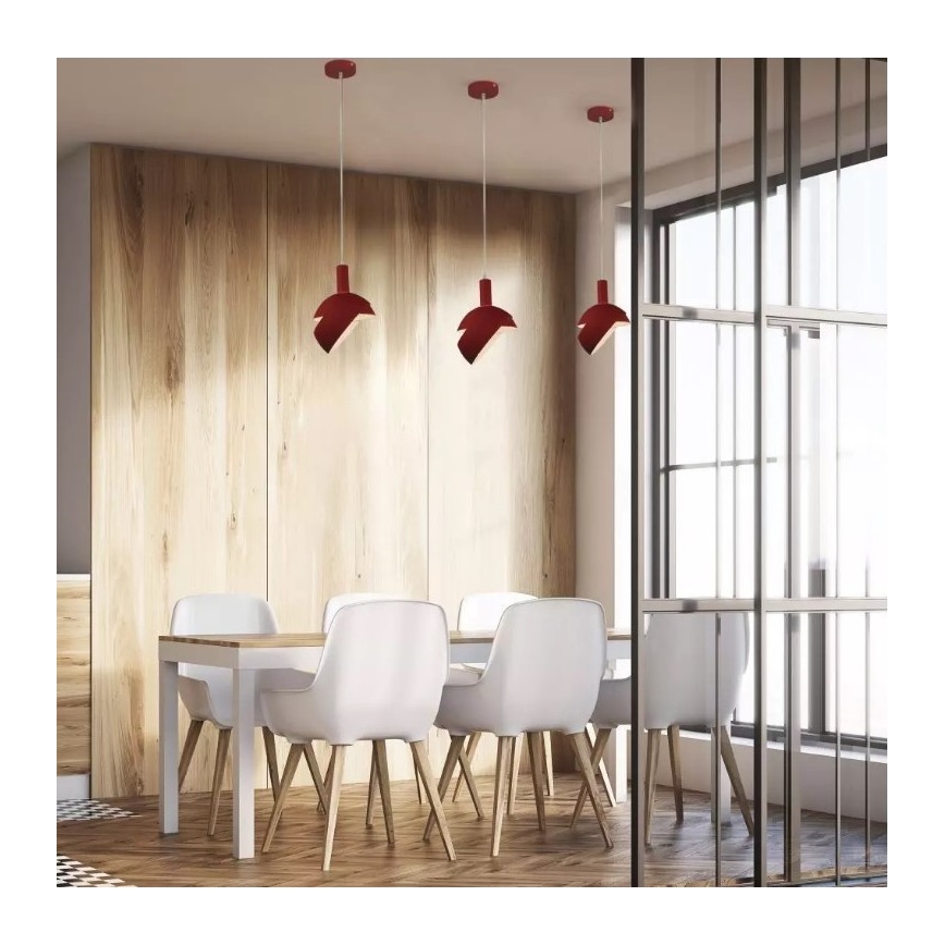 Hanglamp aan een touwtje 1xE14/60W/230V rood