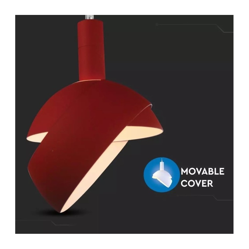 Hanglamp aan een touwtje 1xE14/60W/230V rood