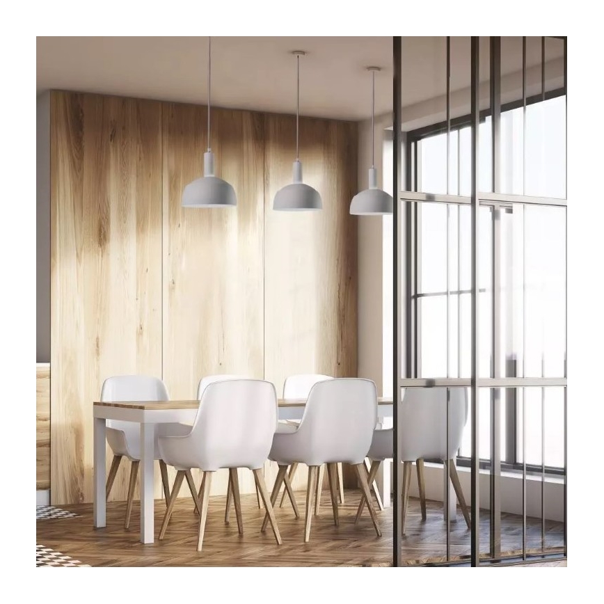 Hanglamp aan een touwtje 1xE14/60W/230V wit