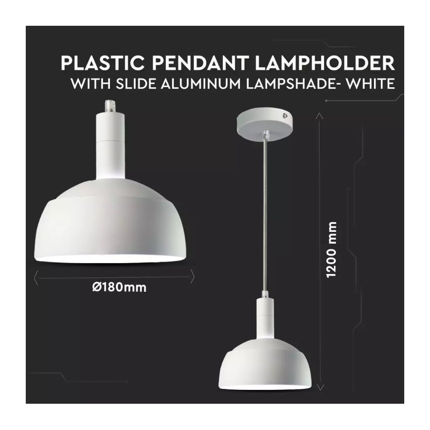Hanglamp aan een touwtje 1xE14/60W/230V wit