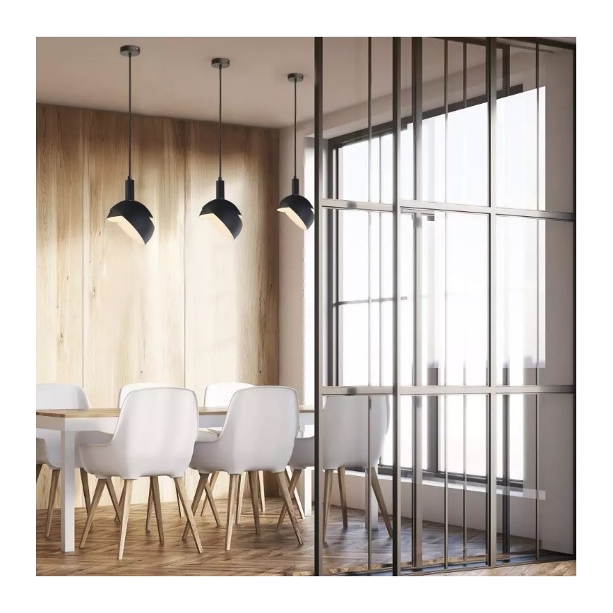 Hanglamp aan een touwtje 1xE14/60W/230V zwart