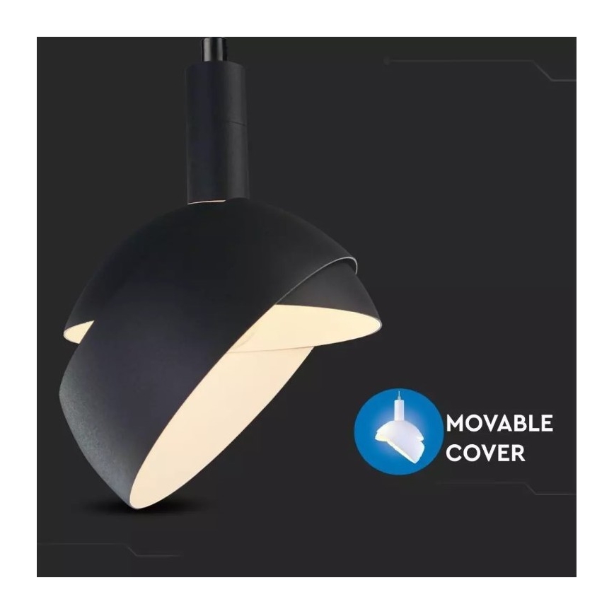 Hanglamp aan een touwtje 1xE14/60W/230V zwart