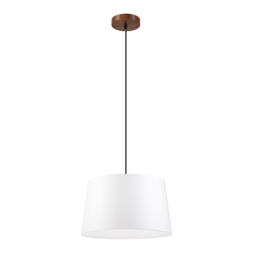 Hanglamp aan kabel AIDA 1xE27/60W/230V Ø 35 cm eiken/walnoot/wit