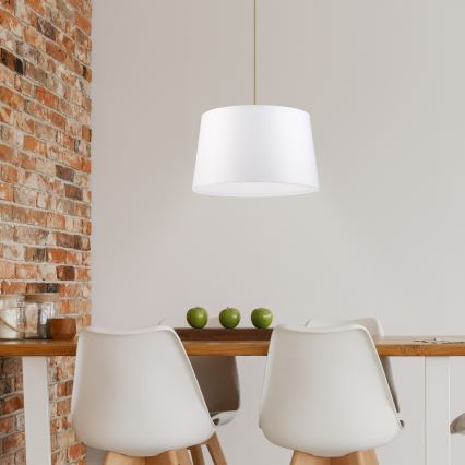 Hanglamp aan kabel AIDA 1xE27/60W/230V Ø35 cm eiken/bruin/wit