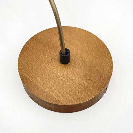 Hanglamp aan kabel AIDA 1xE27/60W/230V Ø35 cm eiken/bruin/wit