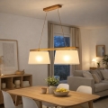 Hanglamp aan kabel AIDA 2xE27/60W/230V Ø 35 cm eik