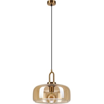 Hanglamp aan kabel AMAYA 1xE27/15W/230V goud/rookbeige
