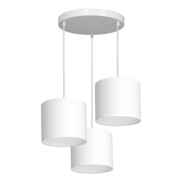 Hanglamp aan kabel ARDEN 3xE27/60W/230V wit