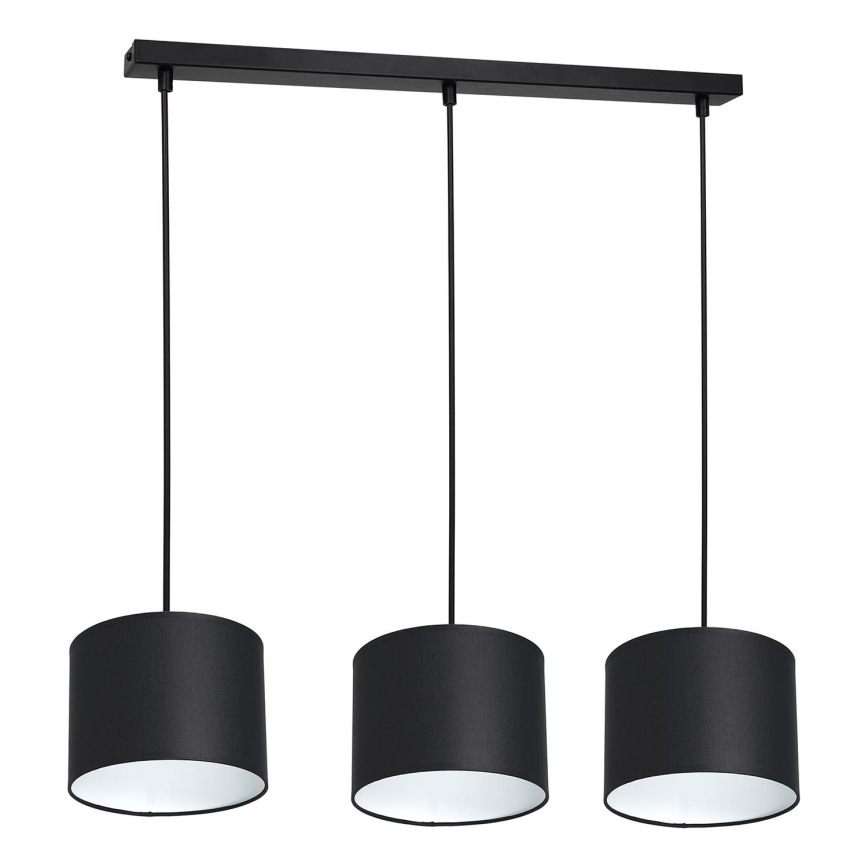 Hanglamp aan kabel ARDEN 3xE27/60W/230V zwart/wit