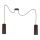 Hanglamp aan kabel AVALO 2xE27/60W/230V spin bruin/koper