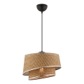 Hanglamp aan kabel BARETTE 1xE27/60W/230V bruin/glanzend chroom