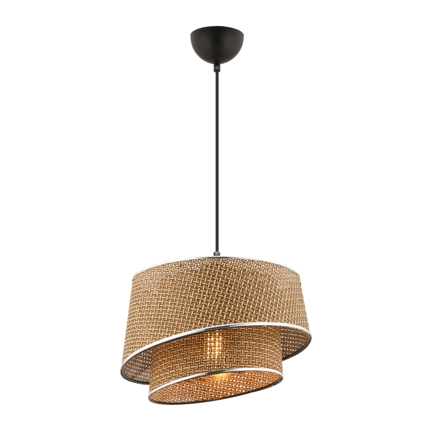 Hanglamp aan kabel BARETTE 1xE27/60W/230V bruin/glanzend chroom
