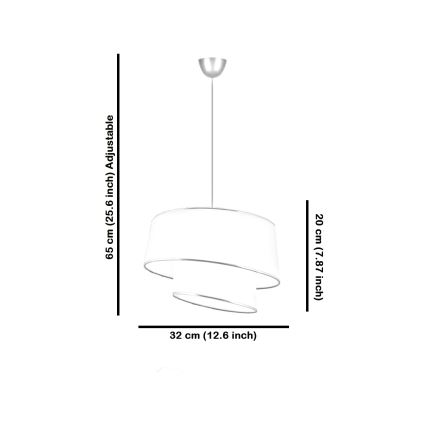 Hanglamp aan kabel BARETTE 1xE27/60W/230V bruin/glanzend chroom