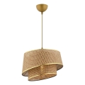 Hanglamp aan kabel BARETTE 1xE27/60W/230V bruin/goud