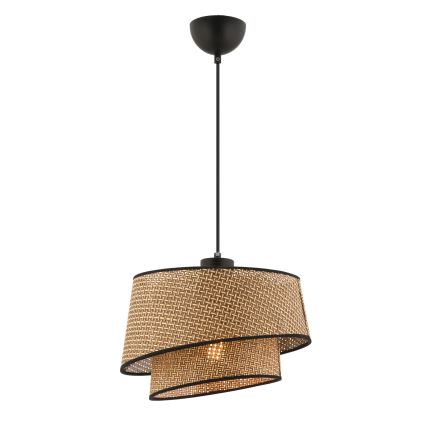 Hanglamp aan kabel BARETTE 1xE27/60W/230V bruin/zwart