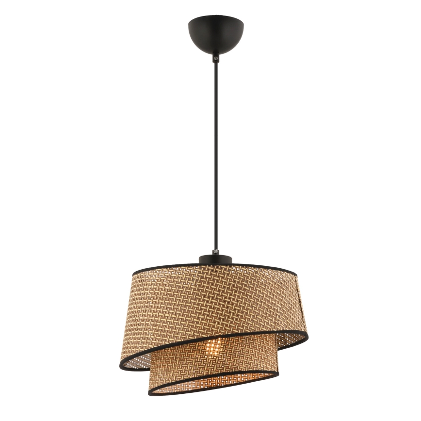 Hanglamp aan kabel BARETTE 1xE27/60W/230V bruin/zwart