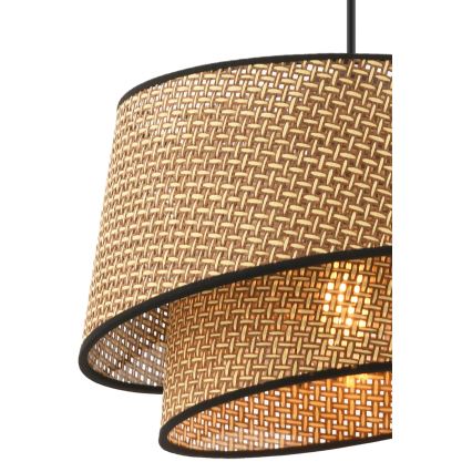 Hanglamp aan kabel BARETTE 1xE27/60W/230V bruin/zwart