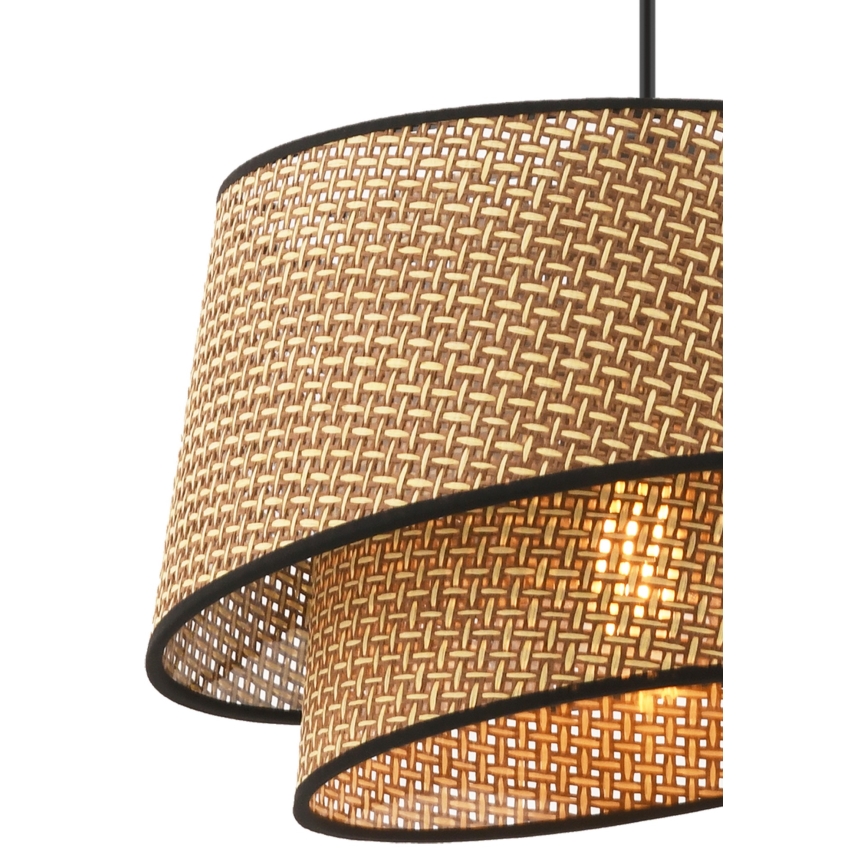 Hanglamp aan kabel BARETTE 1xE27/60W/230V bruin/zwart