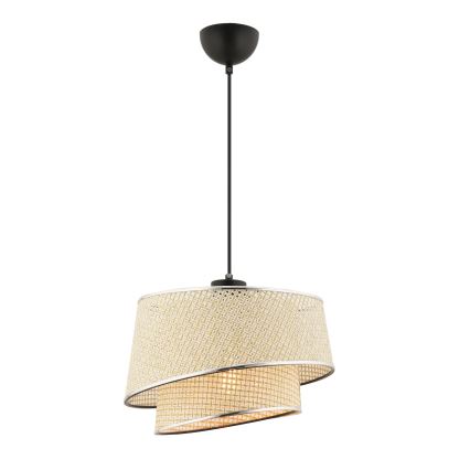 Hanglamp aan kabel BARETTE 1xE27/60W/230V crème/glanzend chroom