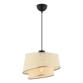 Hanglamp aan kabel BARETTE 1xE27/60W/230V crème/glanzend chroom