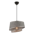 Hanglamp aan kabel BARETTE 1xE27/60W/230V grijs/glanzend chroom