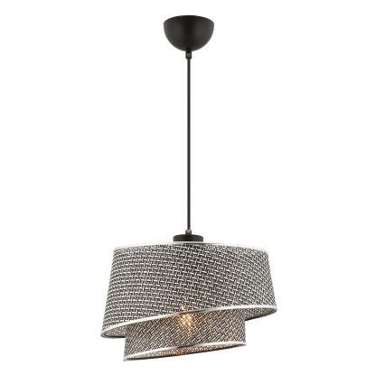 Hanglamp aan kabel BARETTE 1xE27/60W/230V grijs/glanzend chroom