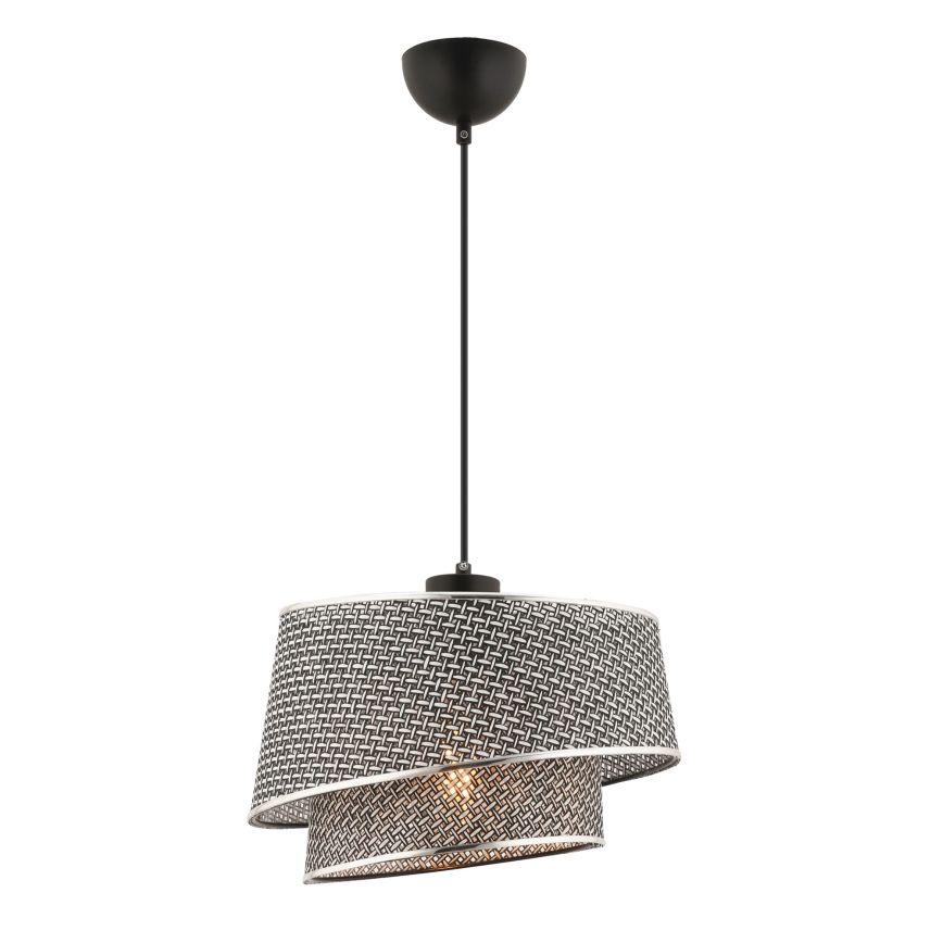 Hanglamp aan kabel BARETTE 1xE27/60W/230V grijs/glanzend chroom