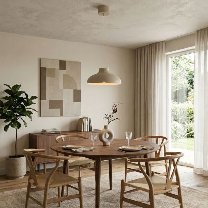 Hanglamp aan kabel BASCA 1xE27/15W/230V beige