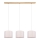 Hanglamp aan kabel BENITA 3xE27/40W/230V crème/eiken