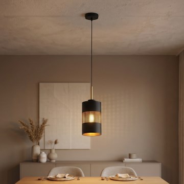 Hanglamp aan kabel BOGART 1xE27/15W/230V zwart/goud